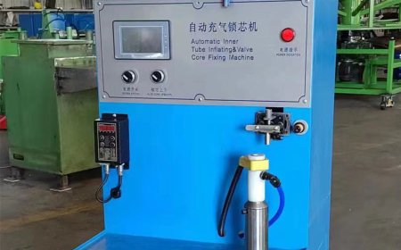 Automatic Inner Tube Inflating & Valve Core Fixing Machine