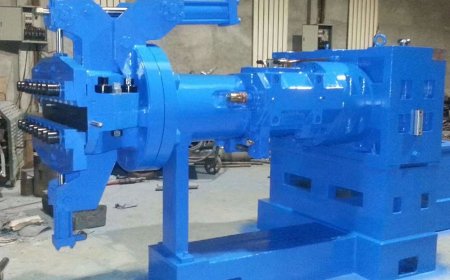 Hot feed rubber extruder, tire tread extrusion machine, rubber tire tread extruder, rubber extruder